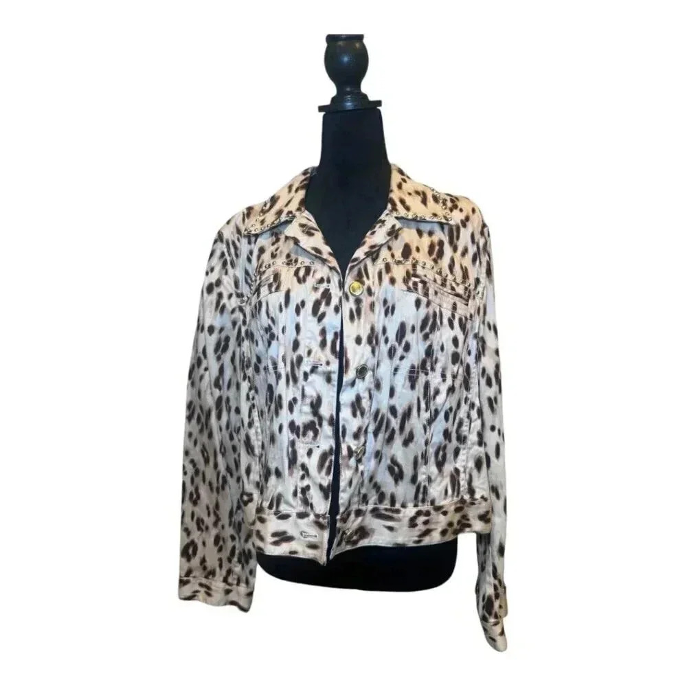 Chico's Size 3 Cheetah Pattern Jacket